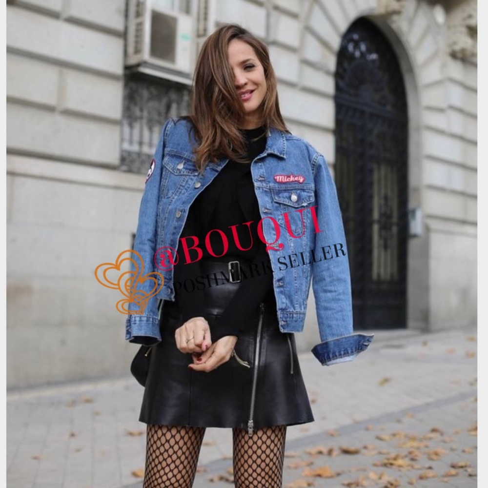 BLOGGERS FAV ZARA MICKEY MOUSE DENIM JACKET - Picture 8 of 9